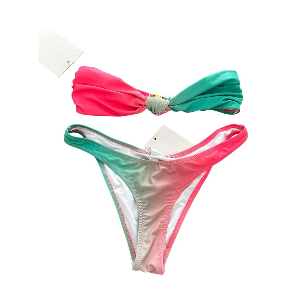 PIPPA THE LABEL Birdie Bandeau Bikini Set Miami Ombre Small NEW NWT